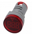 Индикаторен волтметър AD16R 60V - 500V/AC за вграждане в ел табла и уреди червен