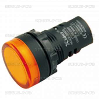 Лампа индикаторна LED AD16-22DS/Y / 220V AC / жълта