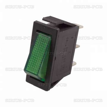 Ключ светещ SPDT 250VAC/15A Green