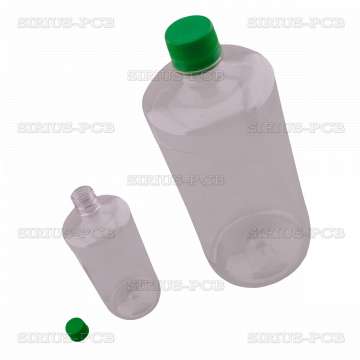 Пластмасова бутилка 1000mL / прозрачна / с капачка