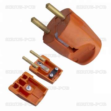 Copy of Copy of Copy of Rubber coated plug Schuko 16А 250V orange