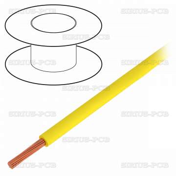 Кабел многожичен / Cu / 0.14mm2 / PVC / 60V / жълт