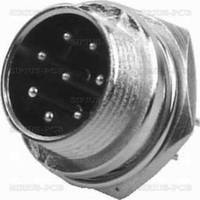 Connector KUP-8MK, 8 PIN; male