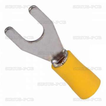 Кабелен накрайник вилка / отвор 6.4mm / сечение 4.0-6.0mm2 / жълта