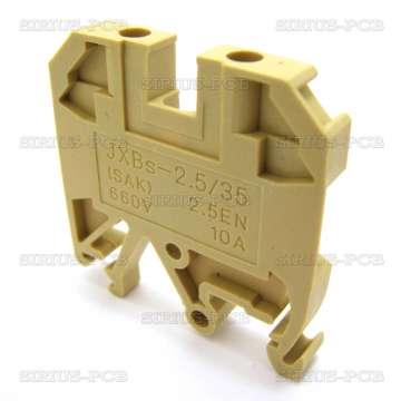 Редова клема едноредова JXB-2.5/35 2.5mm2 24A 800V бежова