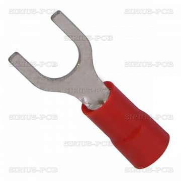 Кабелен накрайник вилка / отвор 5.3mm / сечение 0.5-1.5mm2 / червена