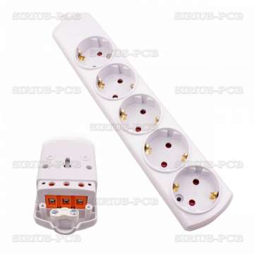 Power Outlet Strip, 5 sockets, without cable, 250VAC, 16A LEXA LX-5