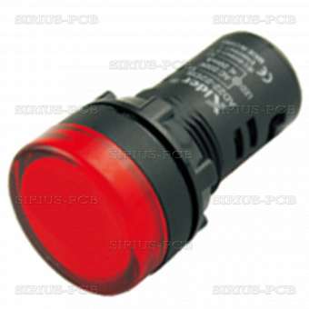 Лампа индикаторна LED AD16-22DS/R / 24V AC/DC / червена