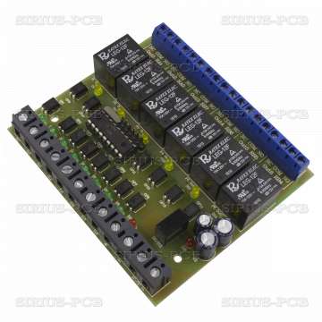 Контролер PLC 8in 6 Relay Out PIC16F628A Controller 12V