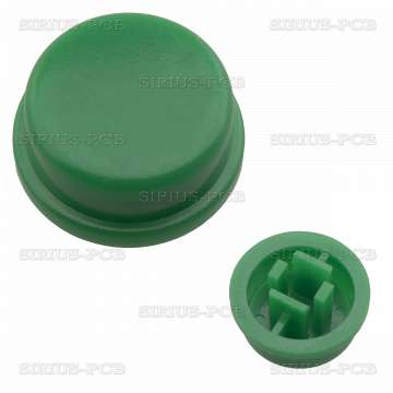 Копче за бутони TACT-2BRGN / Диаметър 13mm / зелено