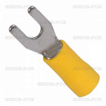 Кабелен накрайник вилка / отвор 4.3mm / сечение 4.0-6.0mm2 / жълта