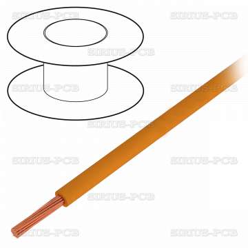 Кабел многожичен / Cu / 0.14mm2 / PVC / 60V / оранжев
