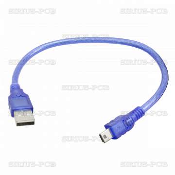 Кабел USB 2.0 A to B mini 5pin 0.3m