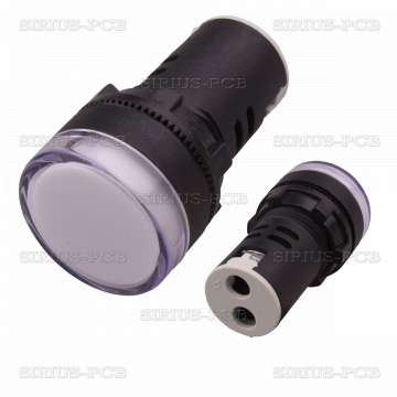 Лампа индикаторна LED AD16-22DS/G / 24V AC/DC / бяла