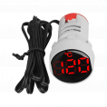 Индикаторен дигитален термометър AD101-22TM 230VAC за вграждане в ел. табла и уреди червен