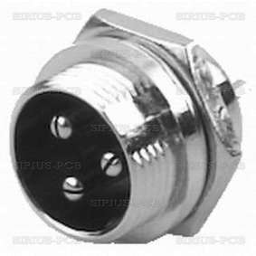 Connector KUP-3MK, 3 PIN; male