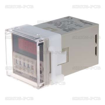 Брояч на импулси / програмируем / DH48J / 220VAC / 4 разряден / 1- 9999 / NC+NO / 8 pin