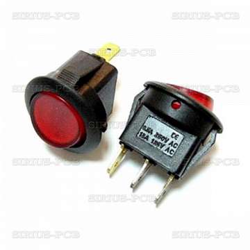 Push Button Switch IRS-101-8C; 250V/6.5A; red; ON-OFF 