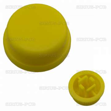 Switch Cap for Tactile Switches-2BRYL; Ø13mm; yellow