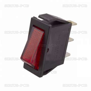 Ключ ON/OFF с червено копче и контакти SPDT 250VAC/15A