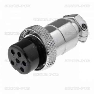 Connector KUP-6FP, 6 PIN; female