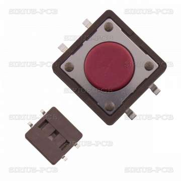Copy of Copy of Copy of Copy of Copy of Copy of Switch Cap for Tactile Switches-2BRRD; Ø13mm; red