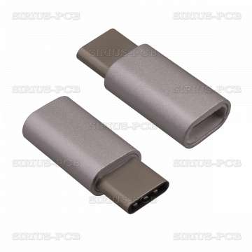 Преходник от USB micro към Type C цвят-сребрист