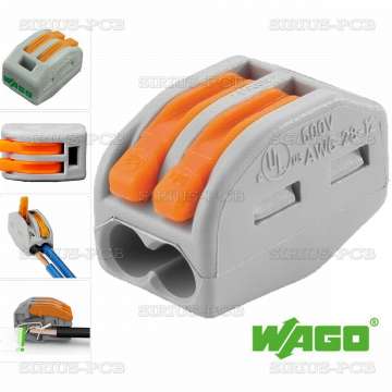 Безвинтова клема WAGO 222-412 за кабел 2P 0.75-2.5 mm2