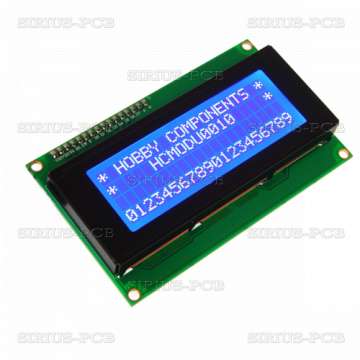 LCD дисплей с подсветка J204A / 2004, 20X4 / 98x60x12mm / backlight - blue