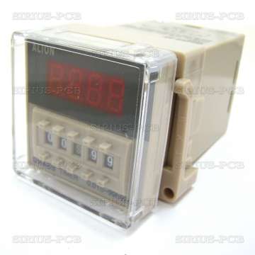 Реле за време/ закъснение на вкл. / DH48S-2Z / 12VDC / NO+NC / 250VAC / 5A / 0.01s до 99.99h