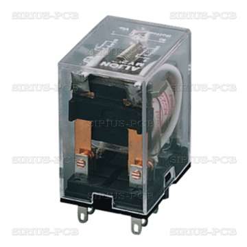 Електромагнитно реле универсално бобина 24VDC 250VAC/5A DPDT 2NO+2NC MY2
