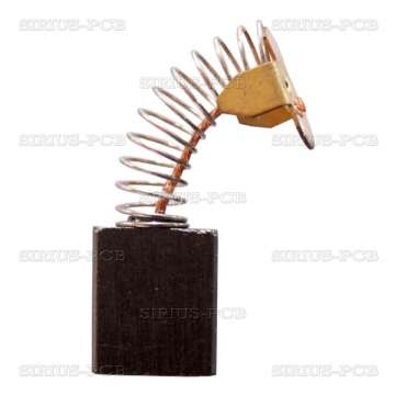 Четка въглено-графитна SG-00-155-88 / 6.5x13x16 mm / с централен извод / пружина с профилен накрайник
