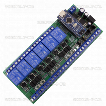PLC Arduino Nano 12 I/0 In 2 Analog In 485 Full Duplex 6 Relay Out