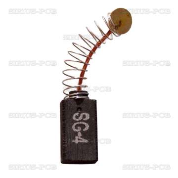 Четка въглено-графитна SG-19-007 / 5x8x16 mm / с централен извод / пружина с кръгъл накрайник