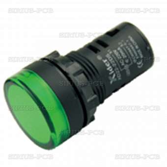 Лампа индикаторна LED AD16-22DS/G / 24V DC / зелена
