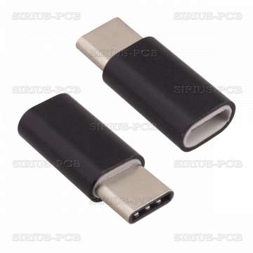 Преходник от USB micro към Type C цвят-черен