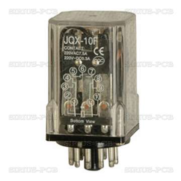 Електромагнитно реле универсално бобина 24VAC 250VAC/10A 3PDT - 3NO+3NC JQX-10F
