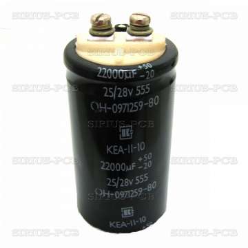Capacitor electrolytic 22000uF; 25-28V; Ø45x89mm