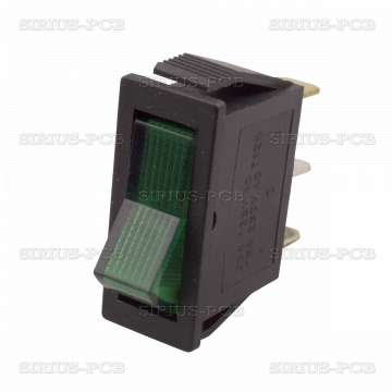 Ключ светещ SPST 250VAC/15A Green