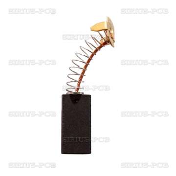 Четка въглено-графитна SG-06-047-88 / 5x8x12 mm / с централен извод / пружина и П-образен накрайник