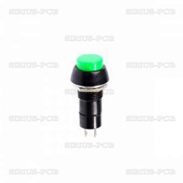 Бутон CY01H-G / NO / 2A/230VAC / незадържащ / зелен
