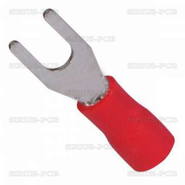 Кабелен накрайник вилка / отвор 3.5mm / сечение 0.5-1.5mm2 / червена