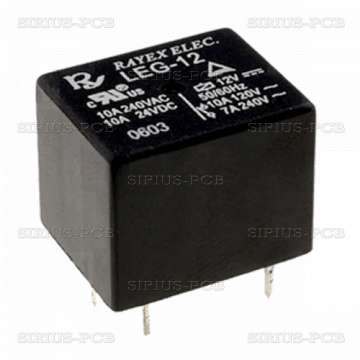 Реле електромагнитно LEG-12F / бобина 12VDC / 15A /120VAC / 15A / 24VDC